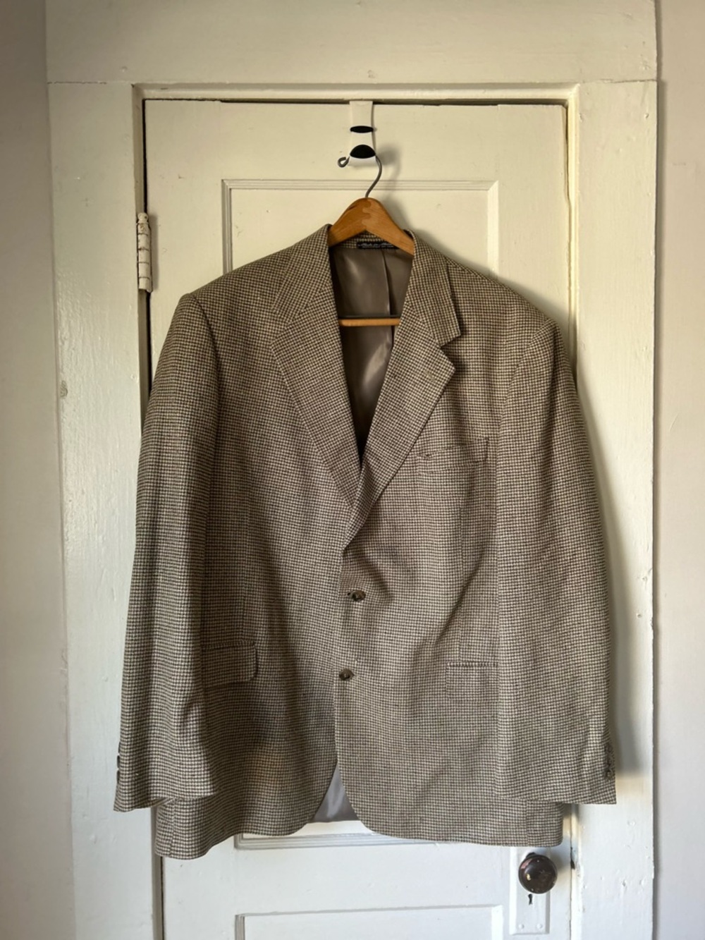 croft & barrow Tan and Brown Houndstooth Sport Coat